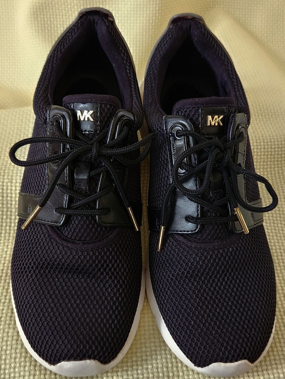 MICHAEL Michael Kors Miles Black Mesh Snake Trainer Sneakers Size 7.5M Snakeskin - Picture 9 of 16